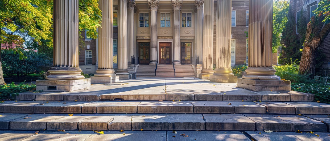 Contact the Law Office of Matthew J. Arpino Esq., PLLC. Historic courthouse with columns and steps